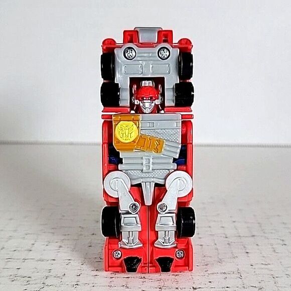 Transformers RID Optimus Prime Fire truck Complete w/ J HOOK CARD & Instructions - Picture 6 of 10